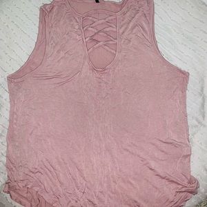 Rue21 Pink Caged Front Tank